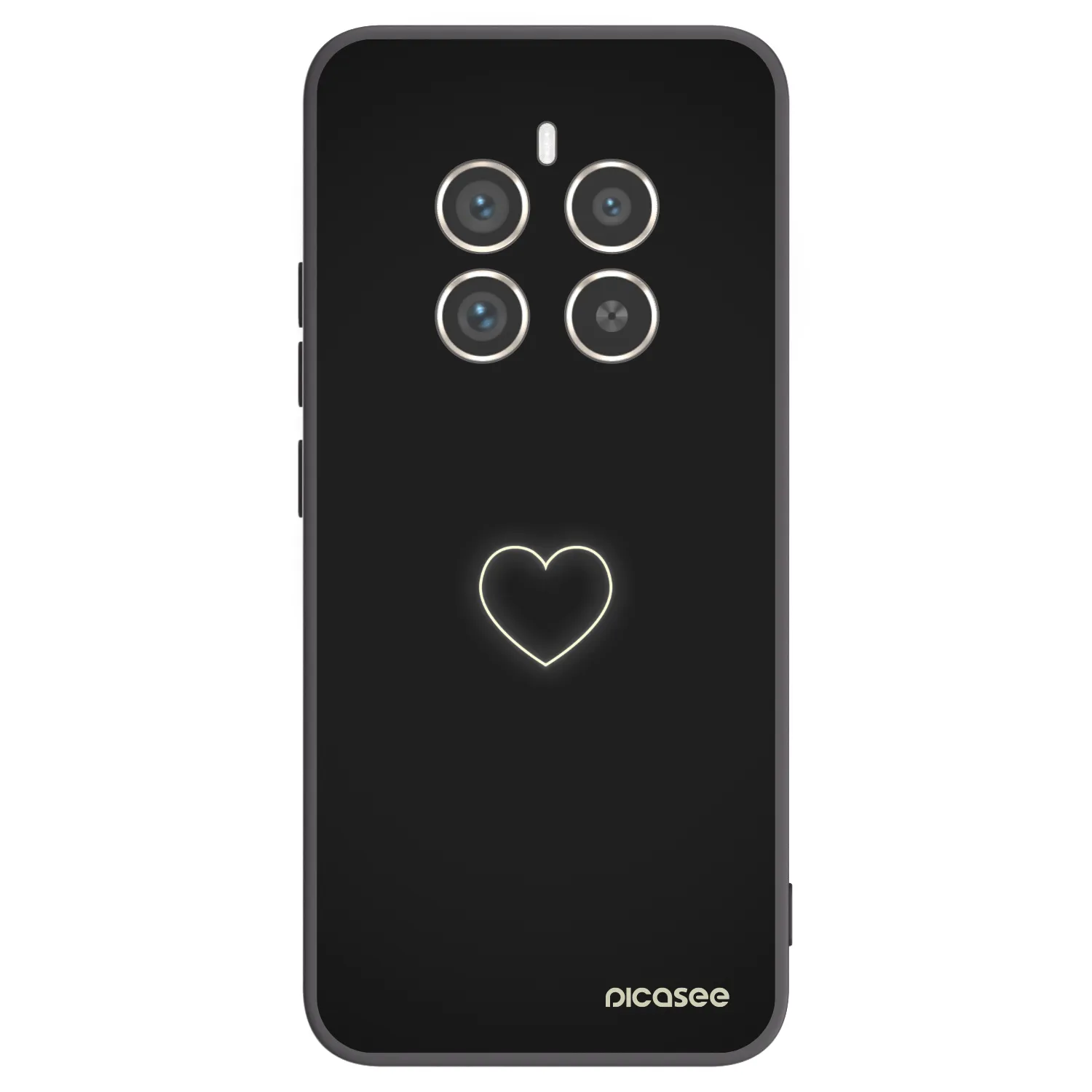 Picasee silikónový čierny obal pre Realme 12 Pro 5G - Heart