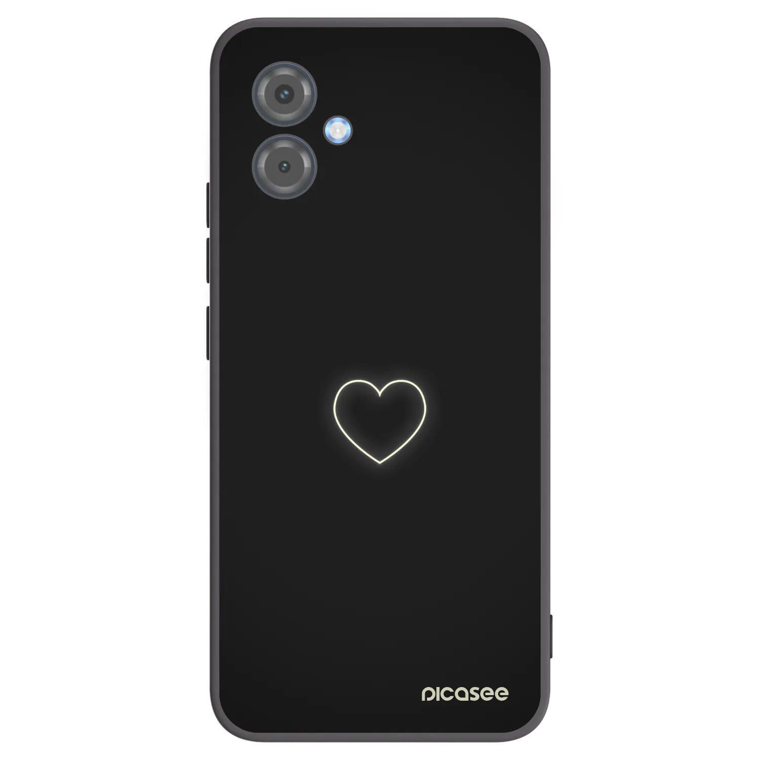 Picasee silikónový čierny obal pre Motorola Moto G14 - Heart