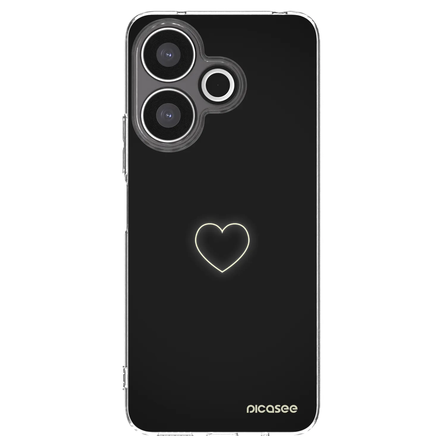 Silikónový prehľadný obal pre Xiaomi Redmi 13 4G - Heart