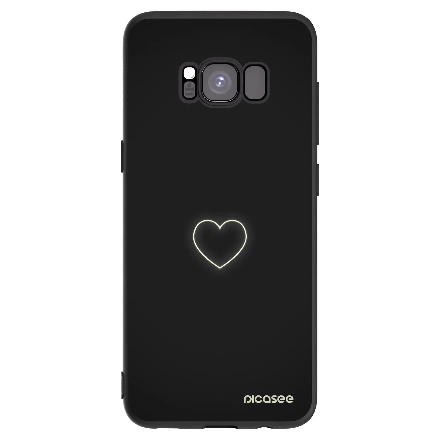 Picasee silikónový čierny obal pre Samsung Galaxy S8 G950F - Heart