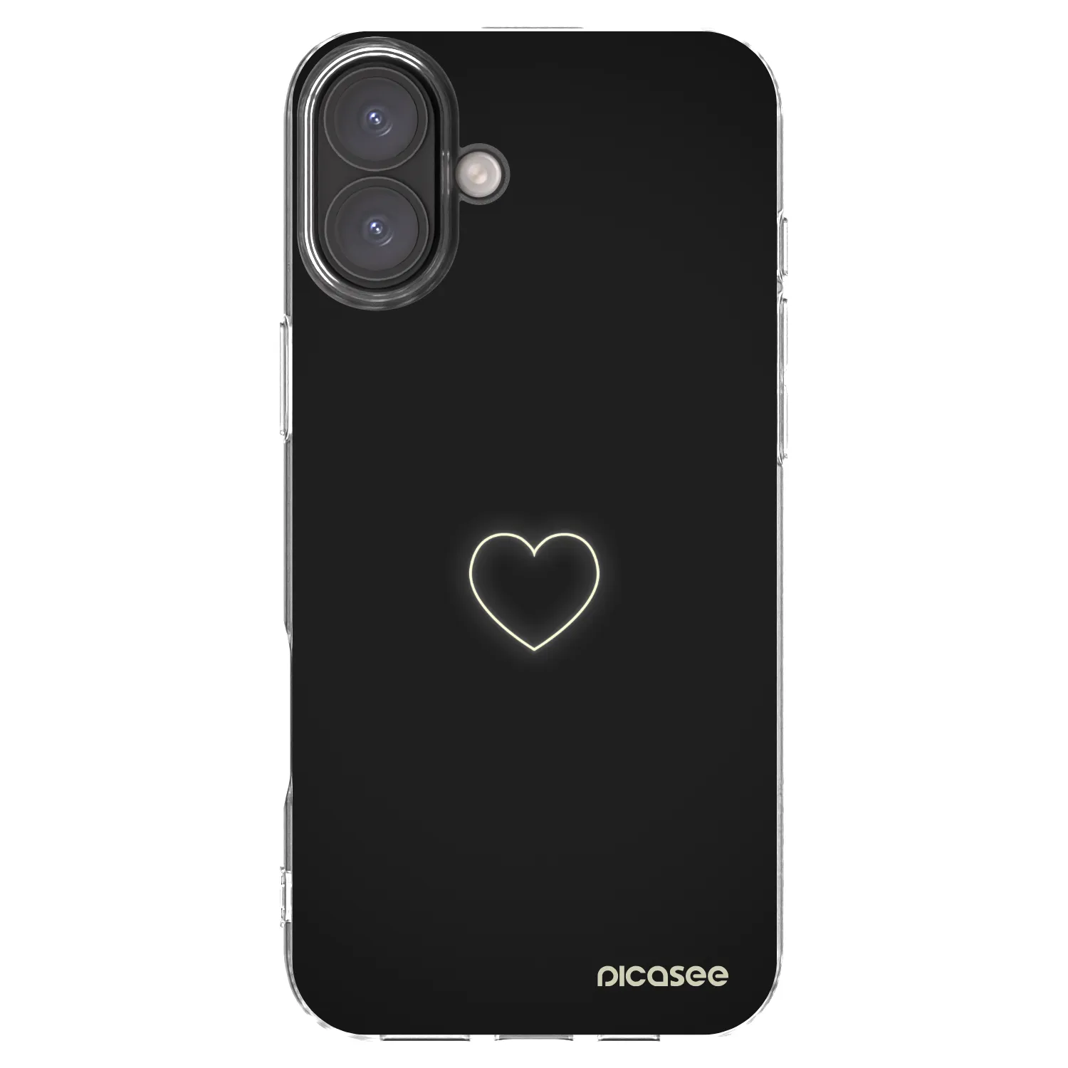 Picasee silikónový prehľadný obal pre Apple iPhone 16 Plus - Heart