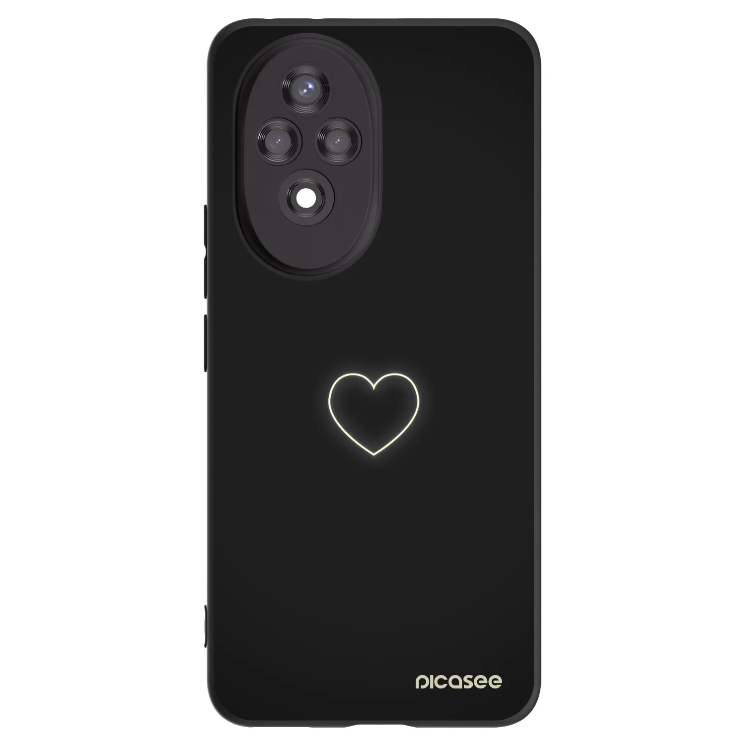 Picasee silikónový čierny obal pre Honor 200 5G - Heart