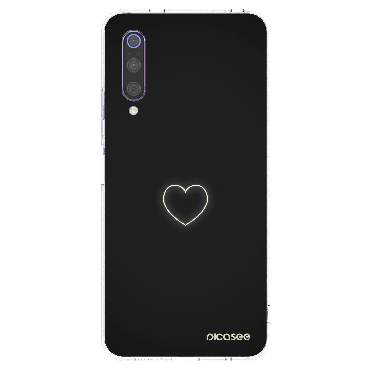Silikónový prehľadný obal pre Xiaomi Mi 9 - Heart