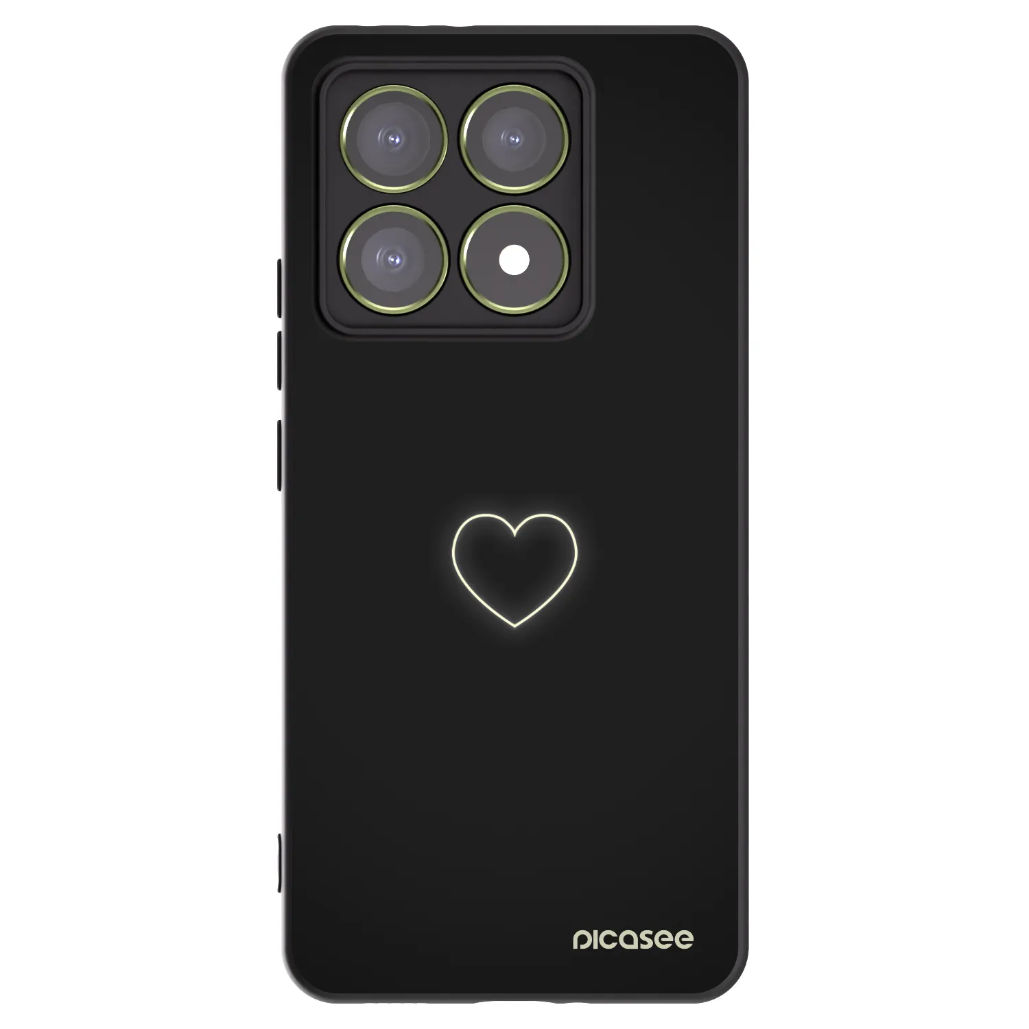 Silikónový čierny obal pre Xiaomi 14T - Heart