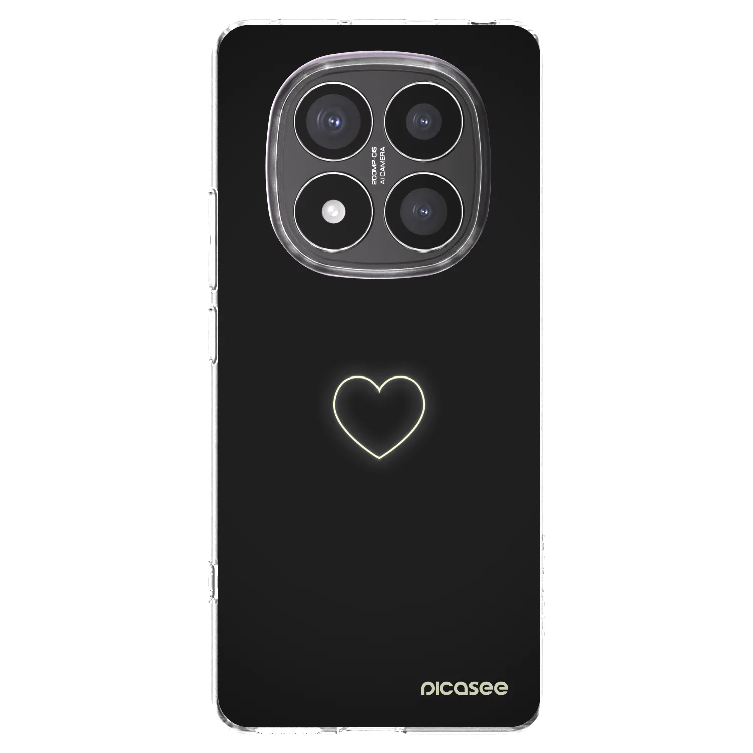 Silikónový prehľadný obal pre Xiaomi Redmi Note 14 Pro+ 5G - Heart