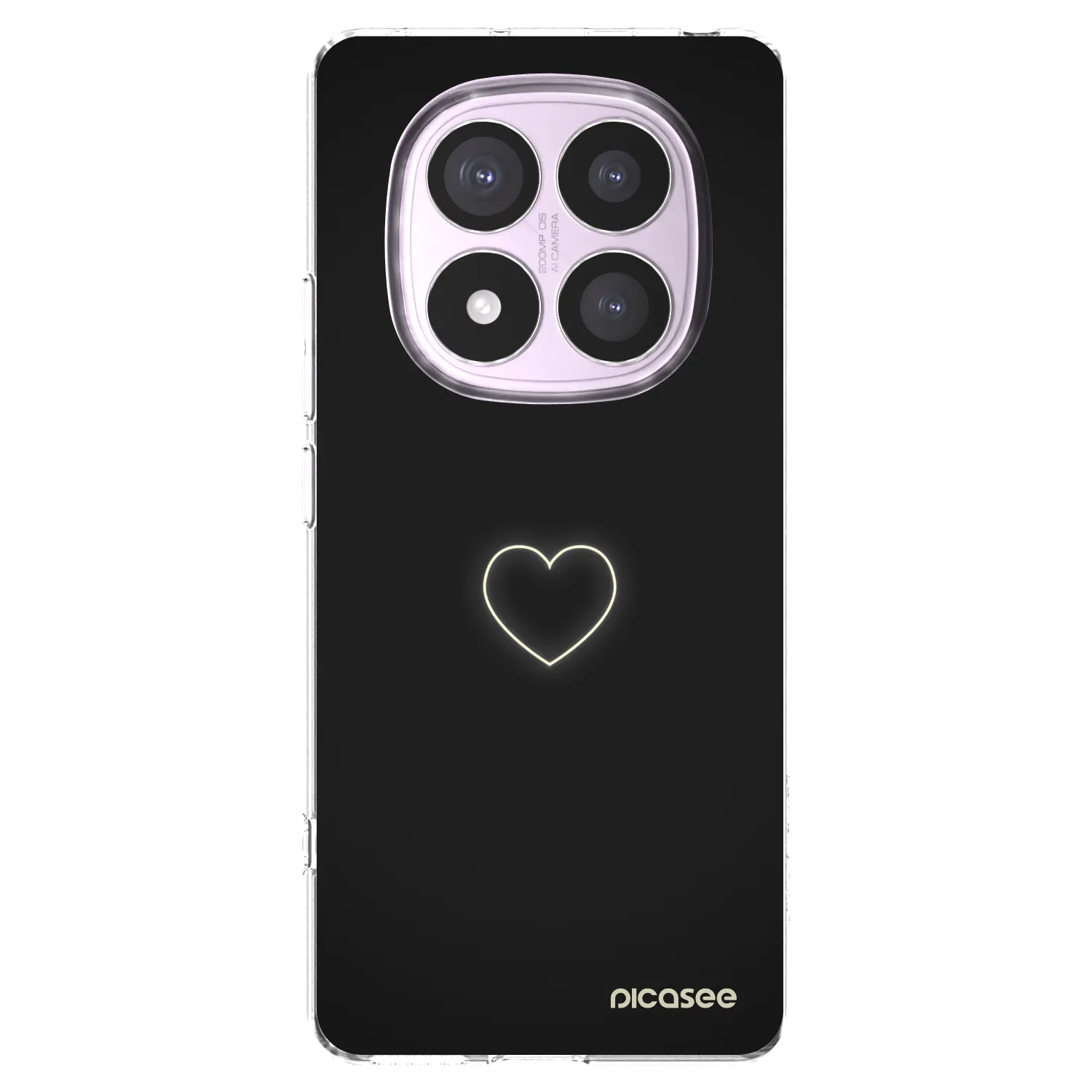 Silikónový prehľadný obal pre Xiaomi Redmi Note 14 Pro 5G - Heart