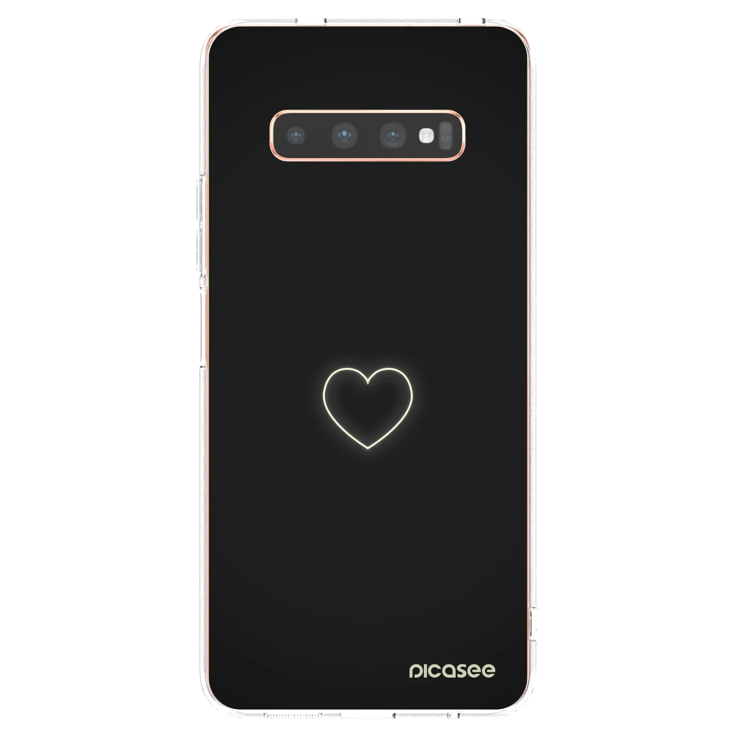 Picasee silikónový prehľadný obal pre Samsung Galaxy S10 Plus G975 - Heart