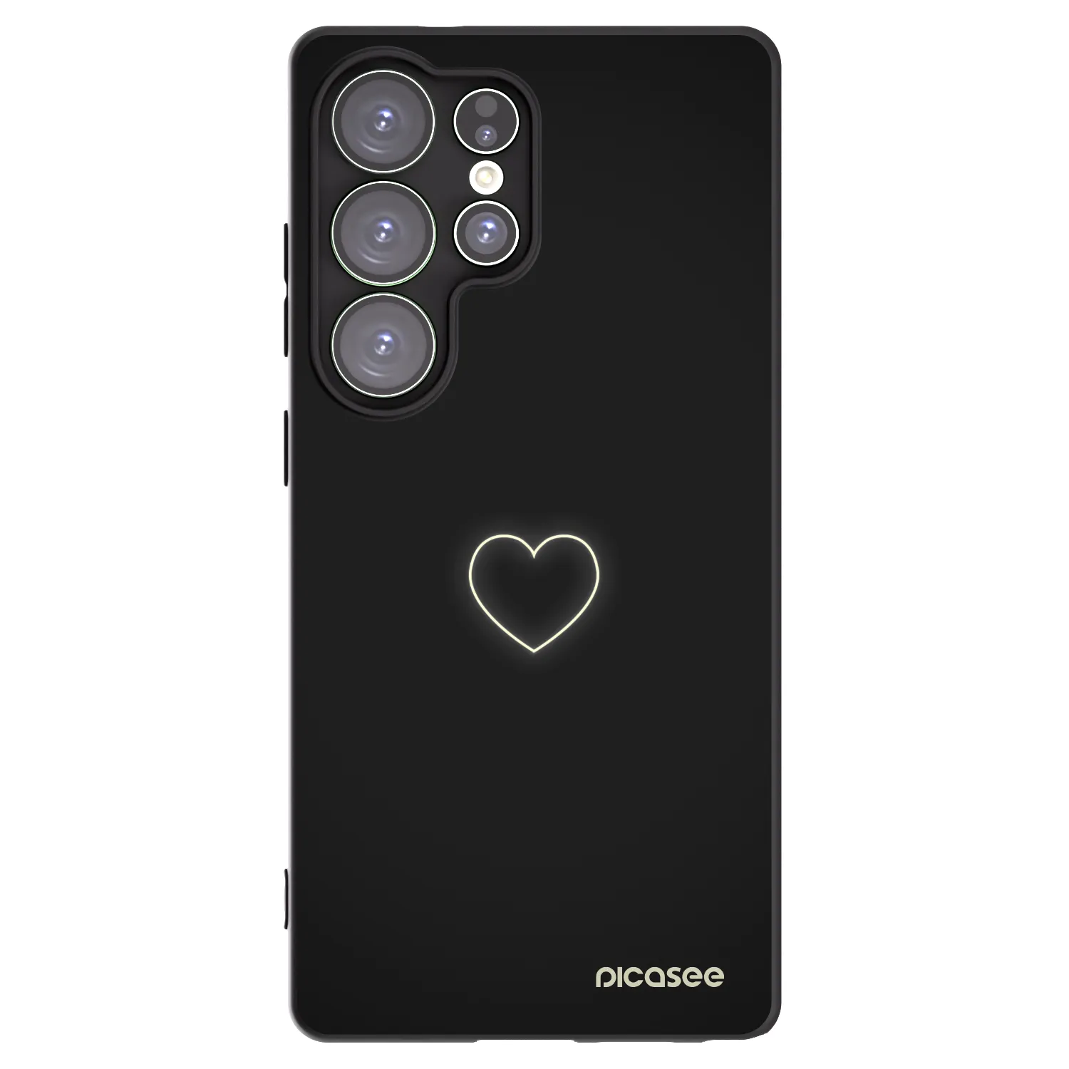 Silikónový čierny obal pre Samsung Galaxy S25 Ultra 5G - Heart