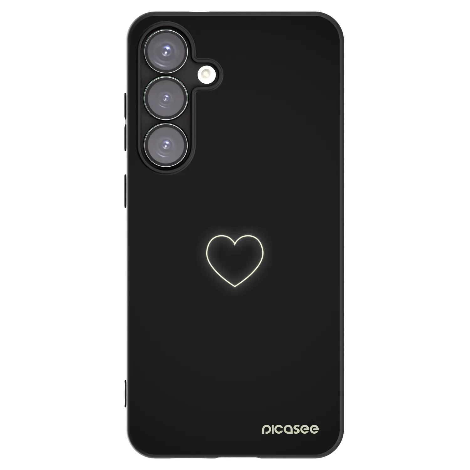 Picasee silikónový čierny obal pre Samsung Galaxy S25+ 5G - Heart
