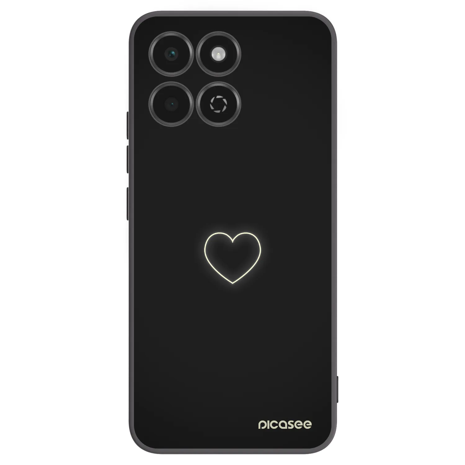Picasee silikónový čierny obal pre Honor 200 Smart 5G - Heart
