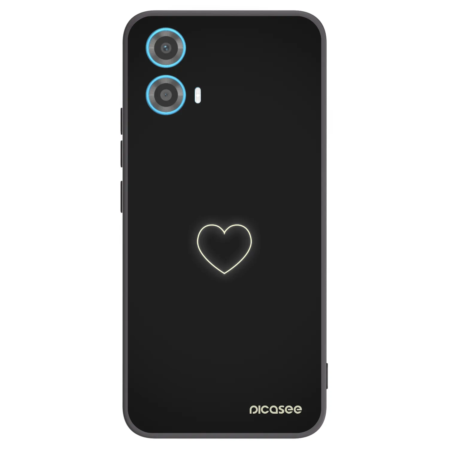 Silikónový čierny obal pre Motorola Moto G34 5G - Heart