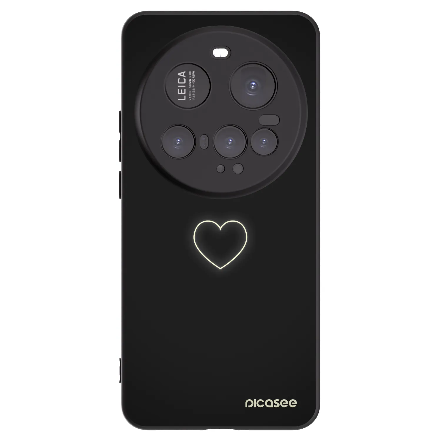 Silikónový čierny obal pre Xiaomi 15 Ultra - Heart