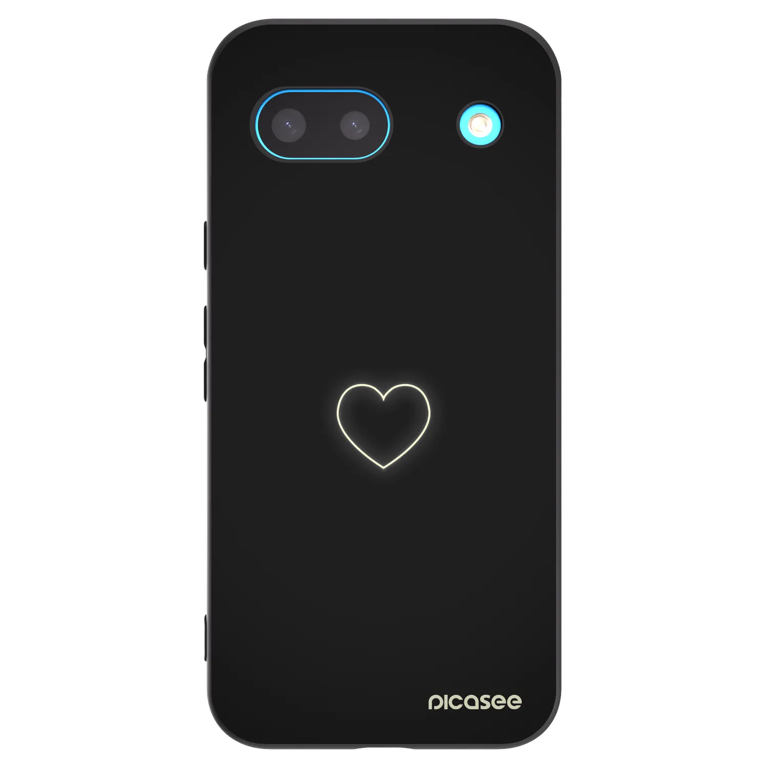 Silikónový čierny obal pre Google Pixel 8 - Heart