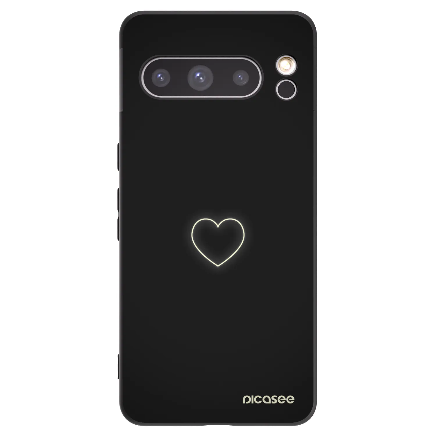 Silikónový čierny obal pre Google Pixel 8 Pro - Heart