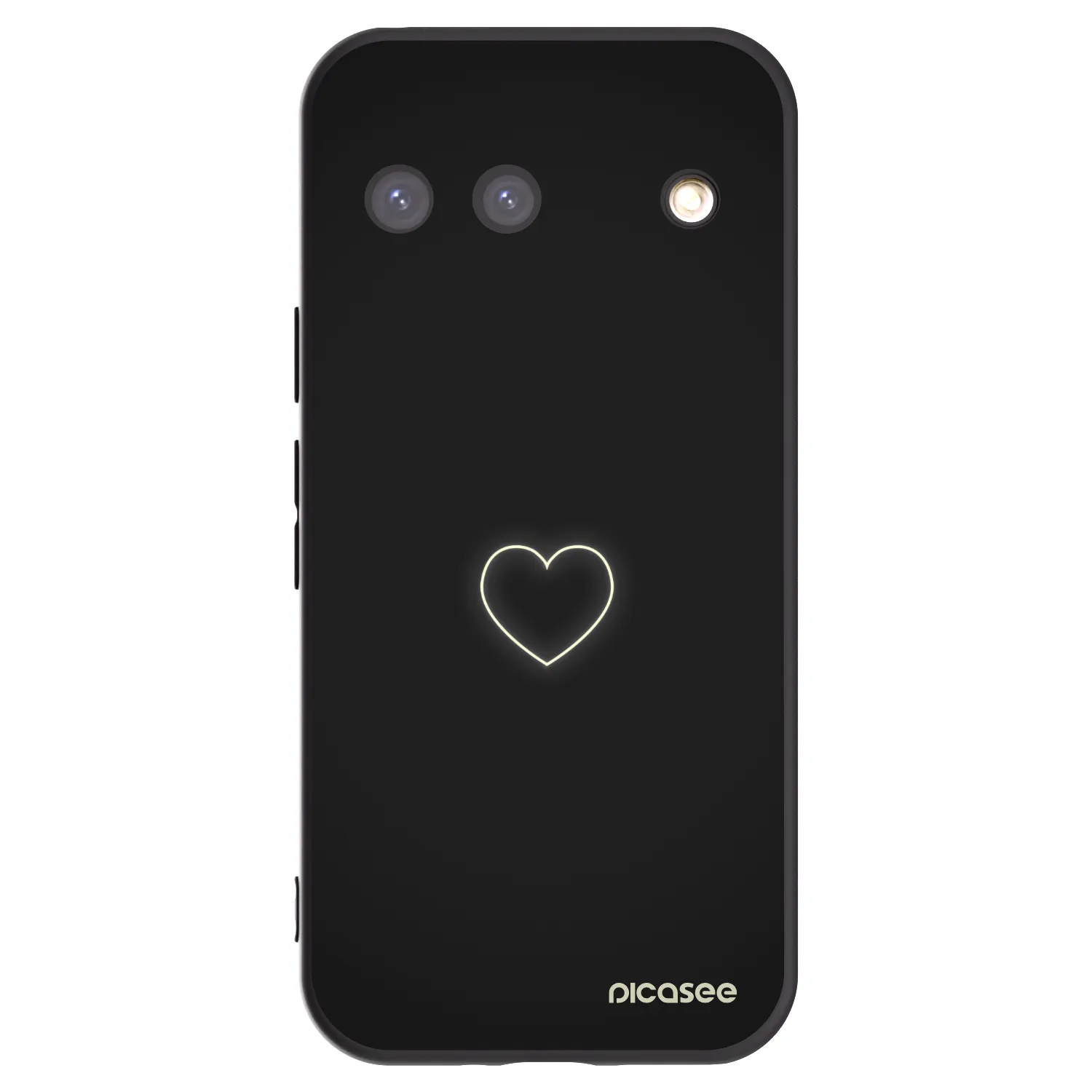 Silikónový čierny obal pre Google Pixel 9 - Heart
