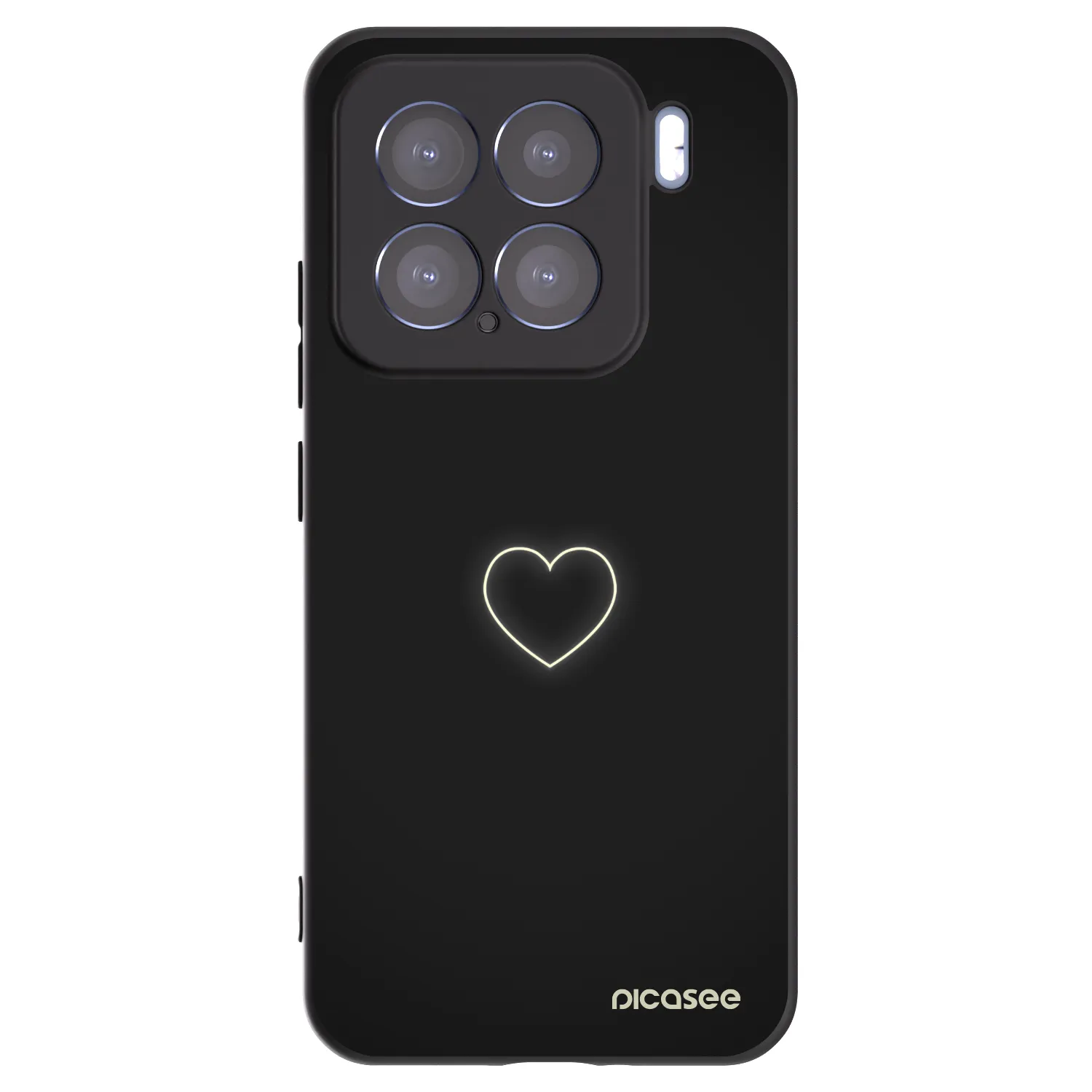 Silikónový čierny obal pre Xiaomi 15 - Heart