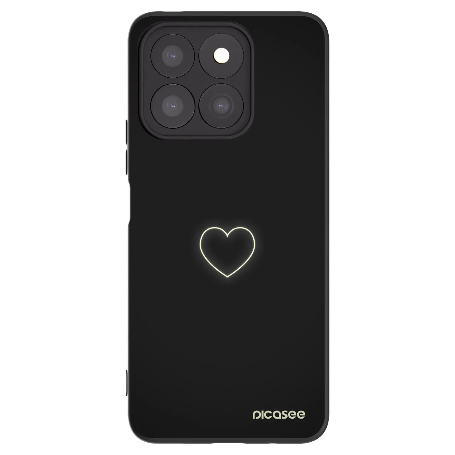 Picasee silikónový čierny obal pre Honor X8c - Heart