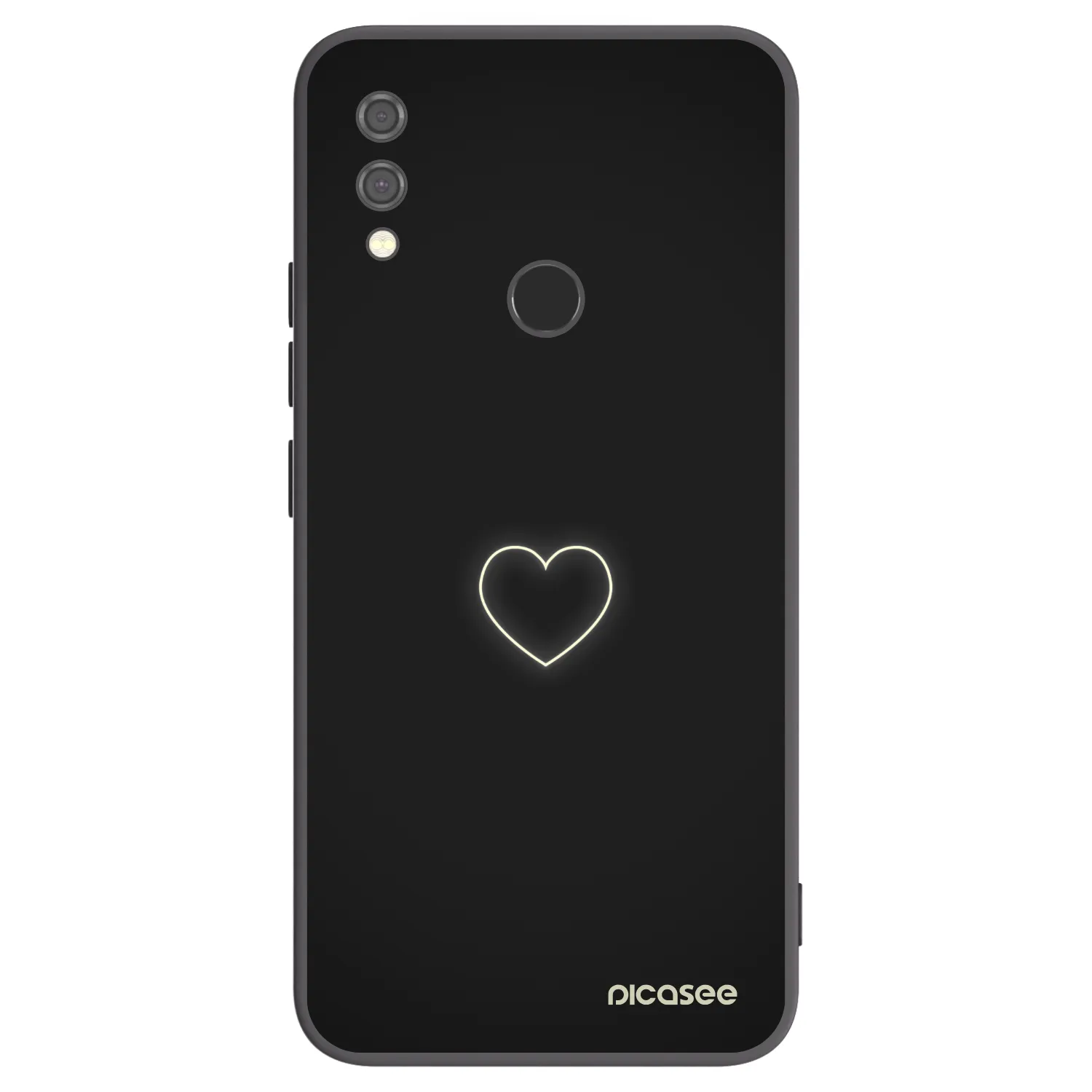 Silikónový čierny obal pre Xiaomi Redmi Note 7 - Heart