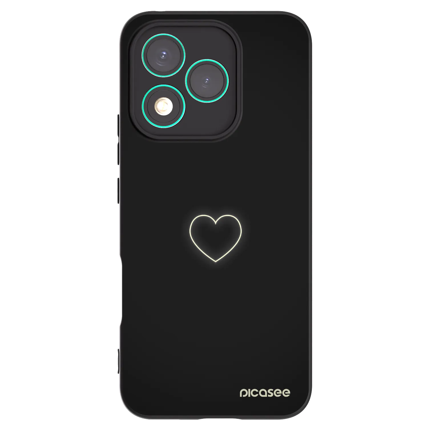 Silikónový čierny obal pre Honor 400 Lite 5G - Heart