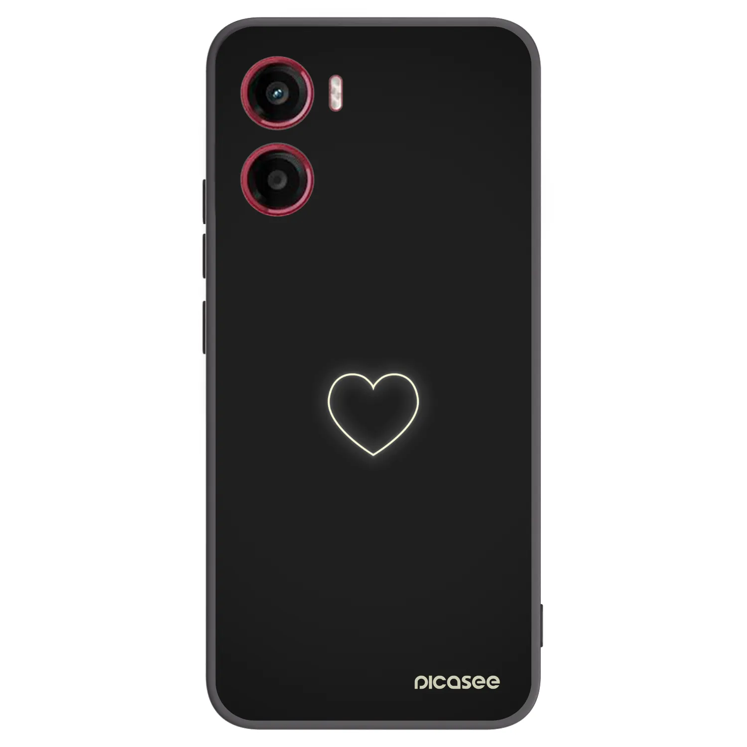 Silikónový čierny obal pre Motorola Moto G05 - Heart
