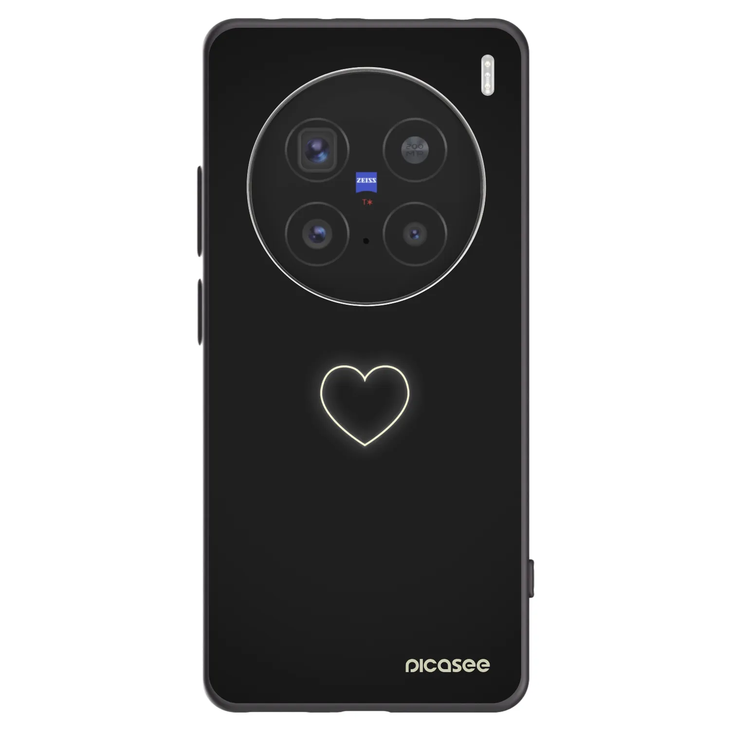 Picasee silikónový čierny obal pre Vivo X200 Pro - Heart