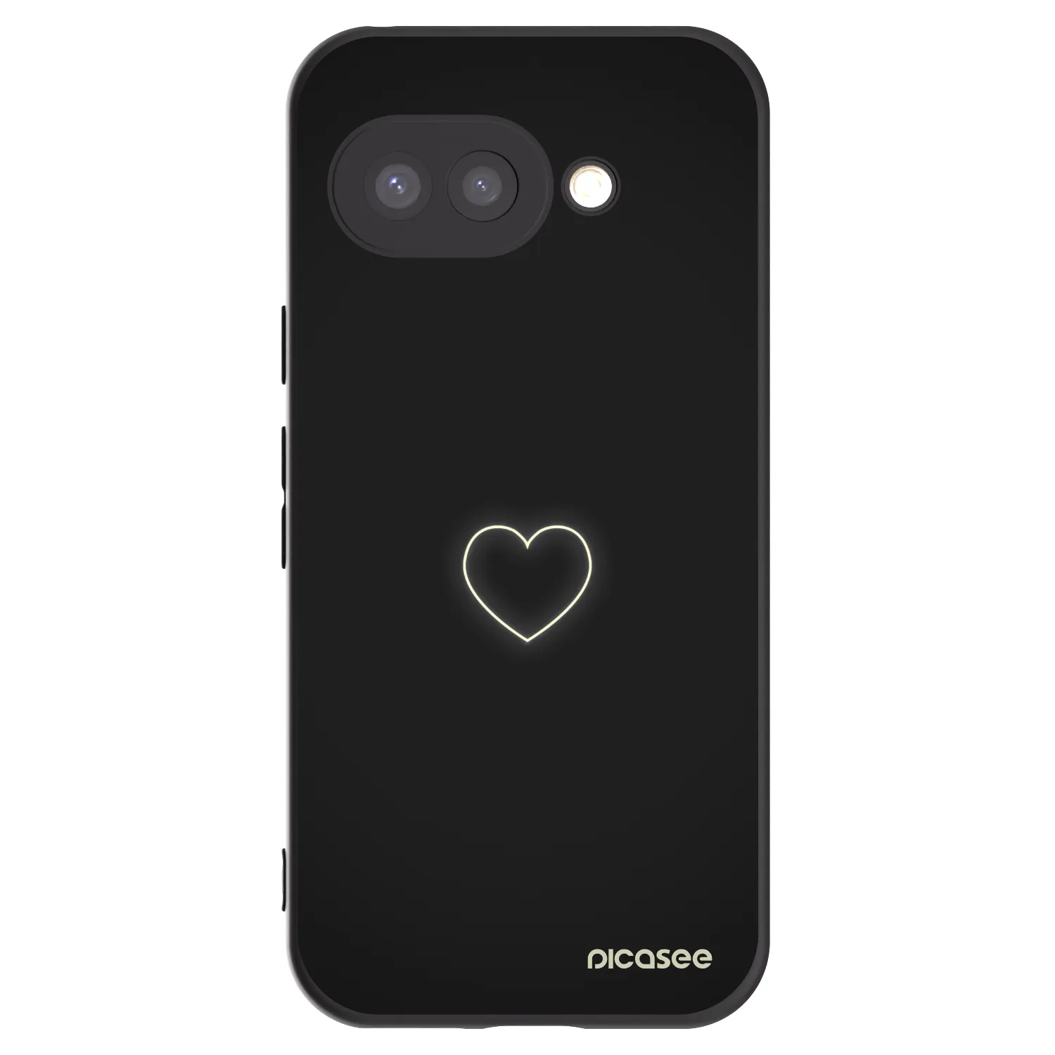 Silikónový čierny obal pre Google Pixel 9a - Heart