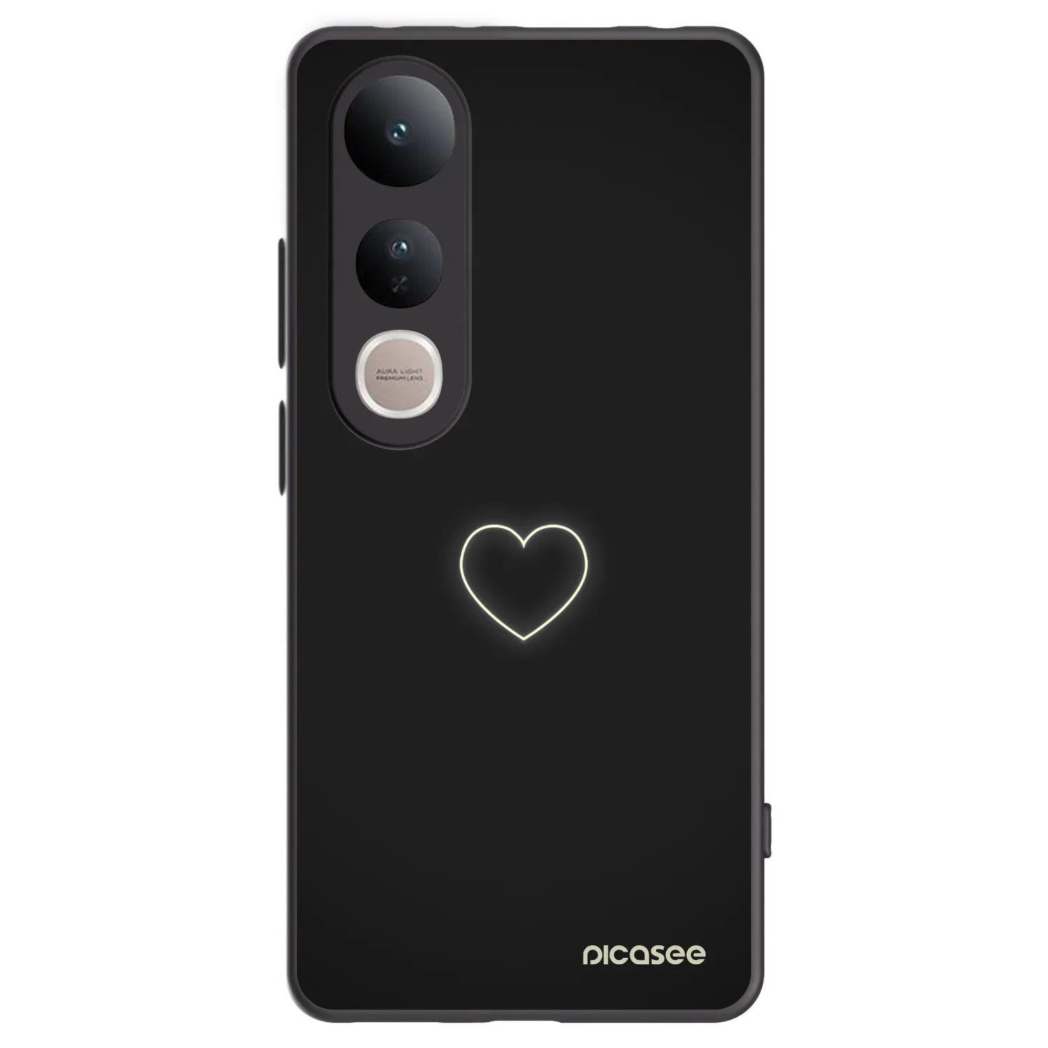 Picasee silikónový čierny obal pre Vivo V50 Lite 5G - Heart