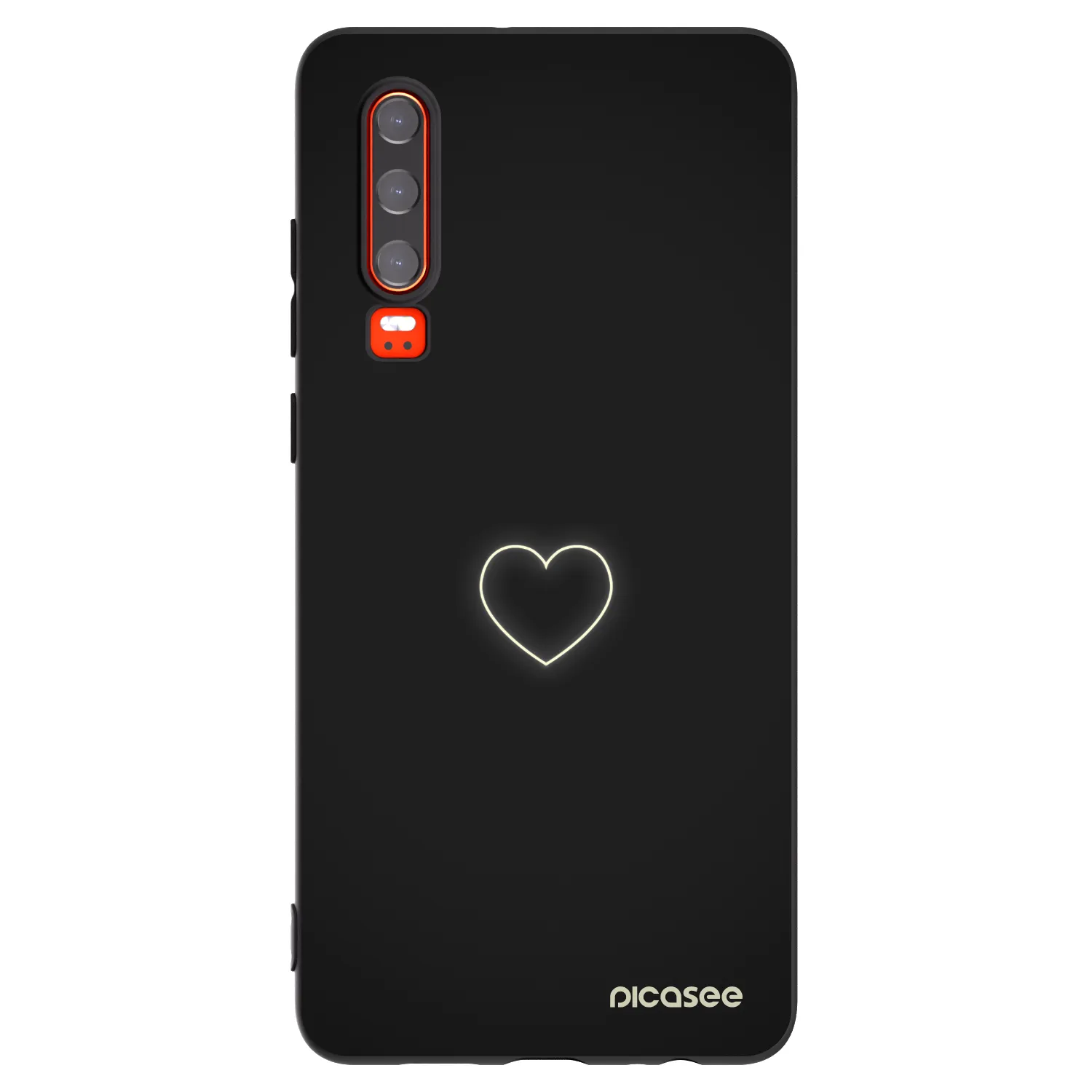 Picasee silikónový čierny obal pre Huawei P30 - Heart
