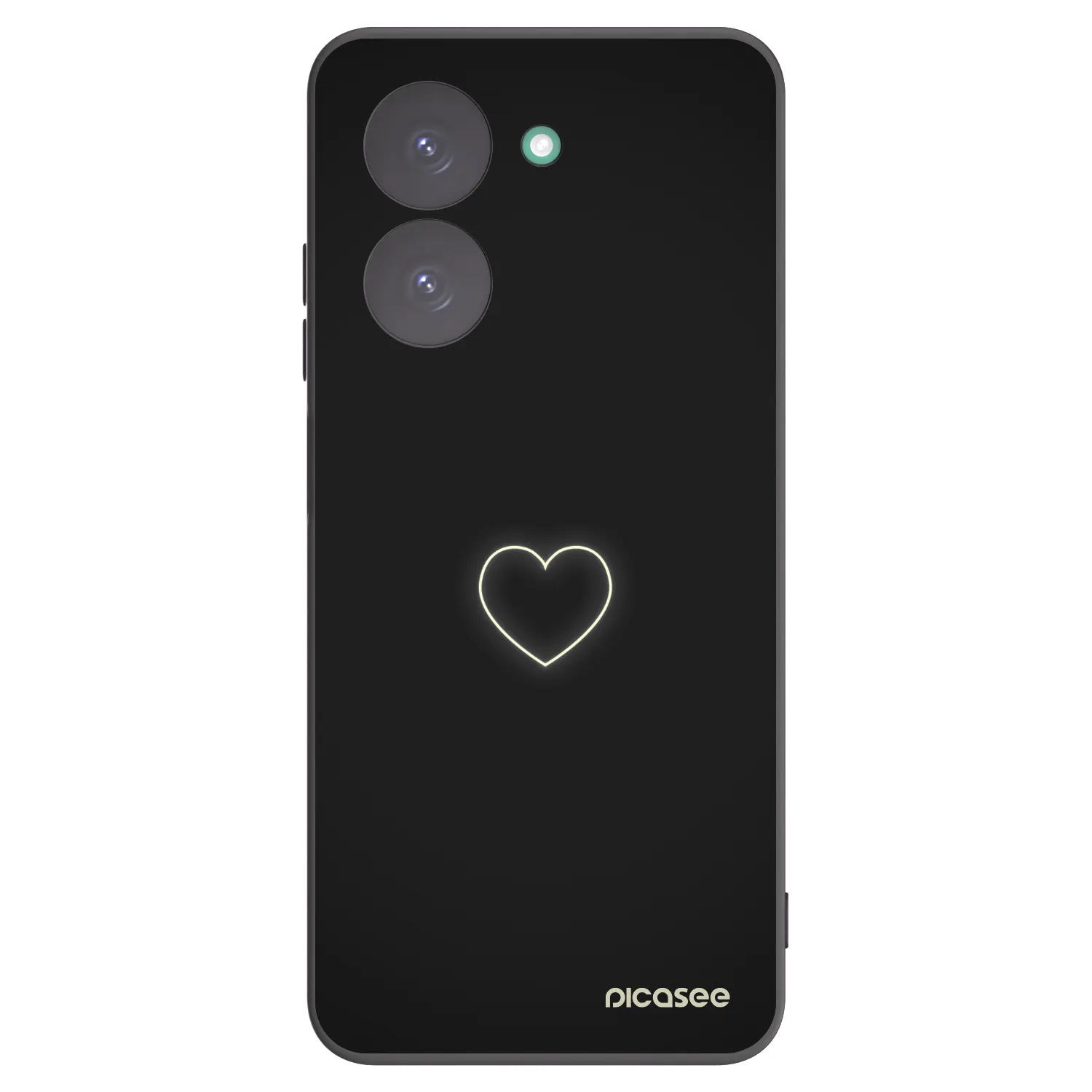 Silikónový čierny obal pre Xiaomi Redmi A5 - Heart