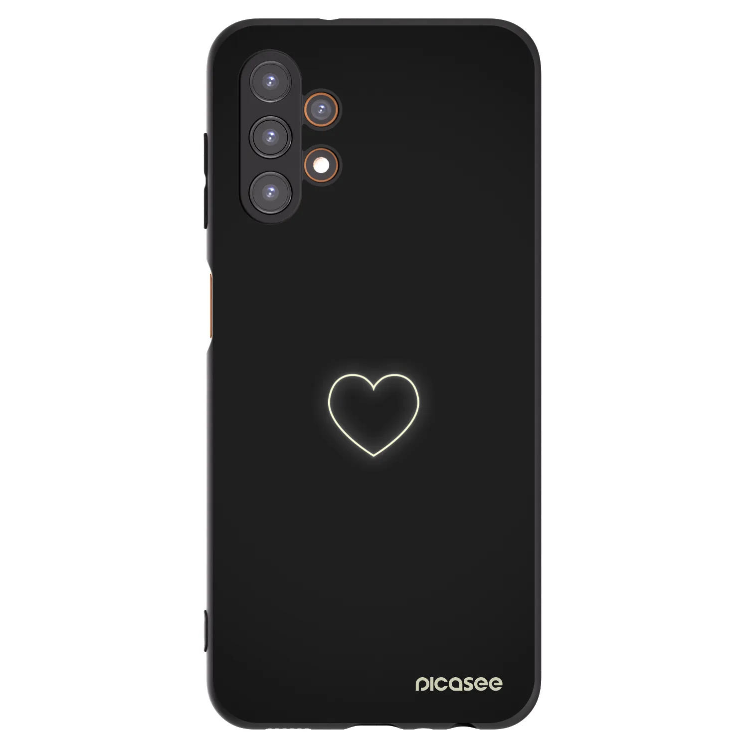 Picasee silikónový čierny obal pre Samsung Galaxy A13 5G - Heart