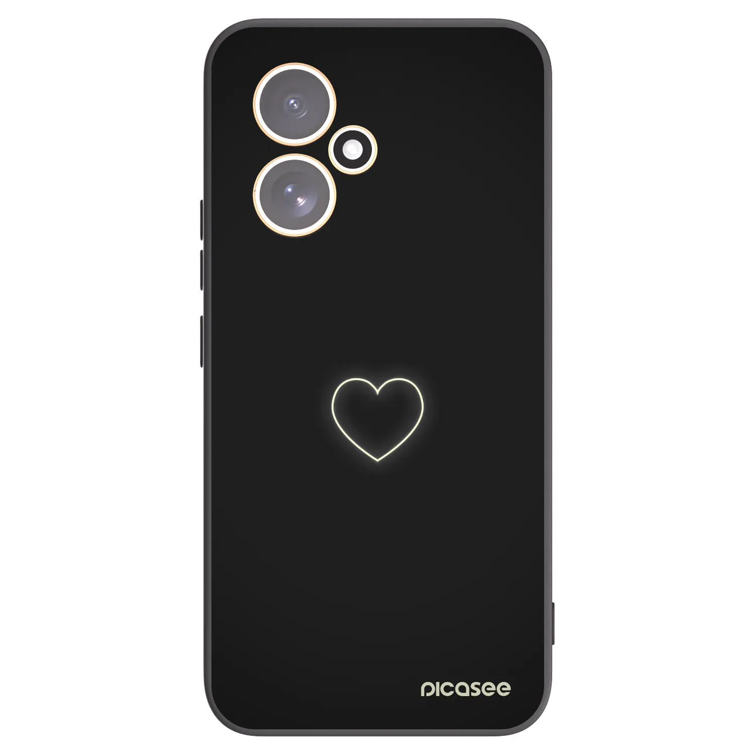 Silikónový čierny obal pre Honor 400 5G - Heart