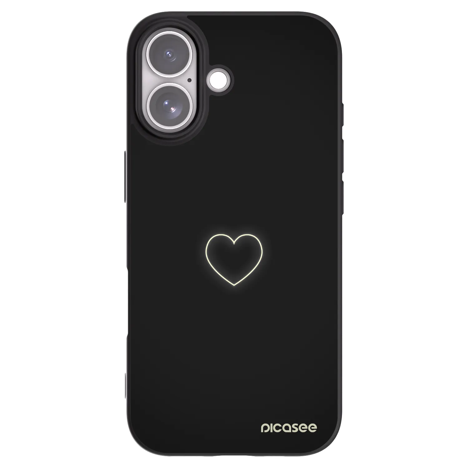 Picasee silikónový čierny obal pre Apple iPhone 17 - Heart