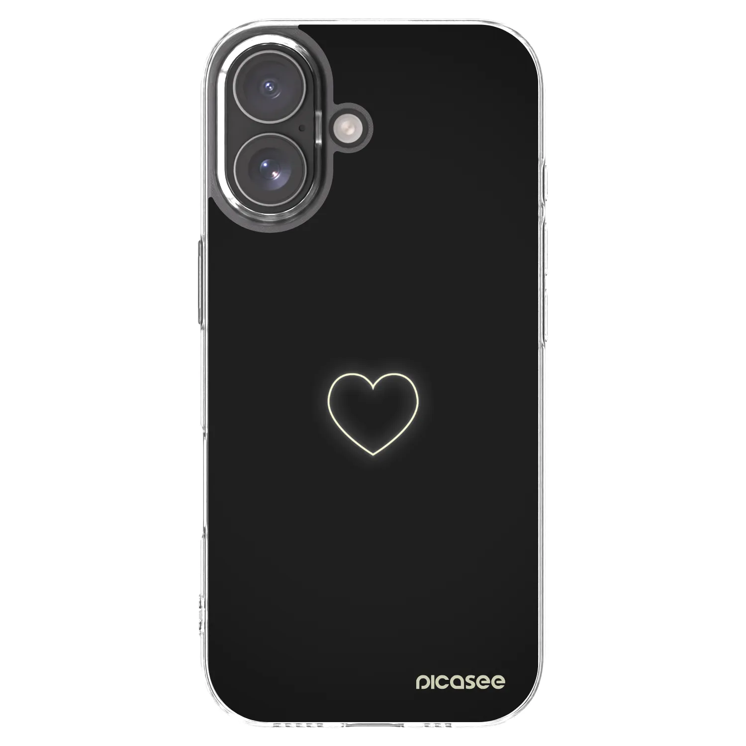 Picasee silikónový prehľadný obal pre Apple iPhone 17 - Heart