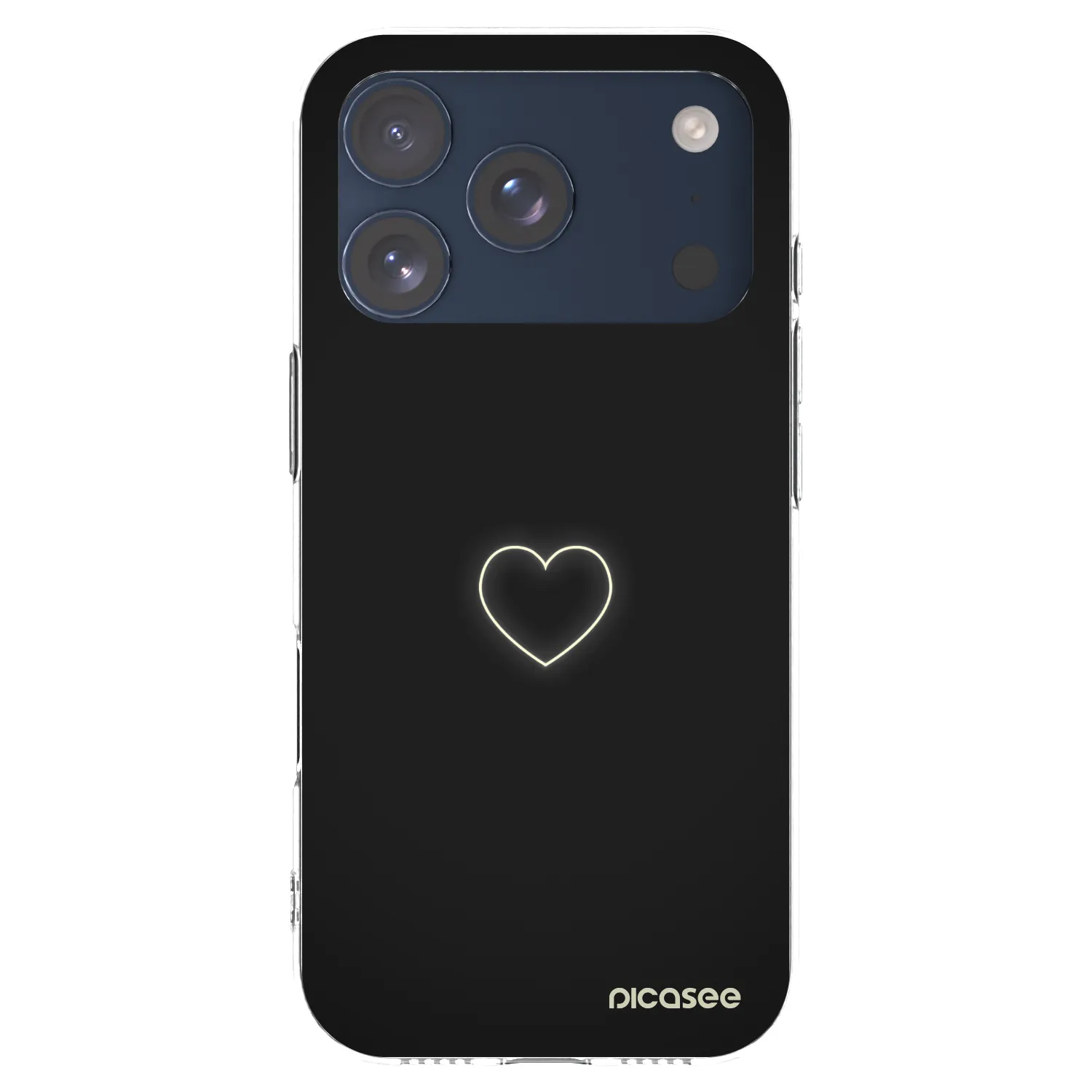 Silikónový prehľadný obal pre Apple iPhone 17 Pro - Heart