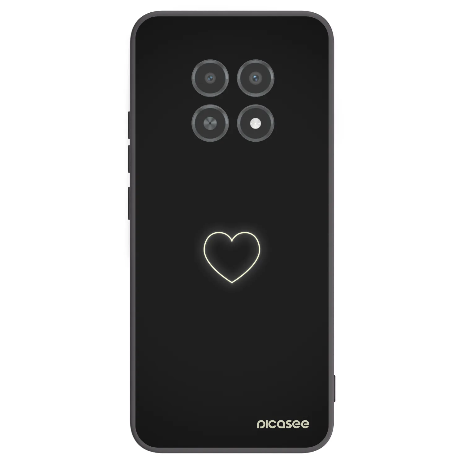 Picasee silikónový čierny obal pre Realme 12X - Heart