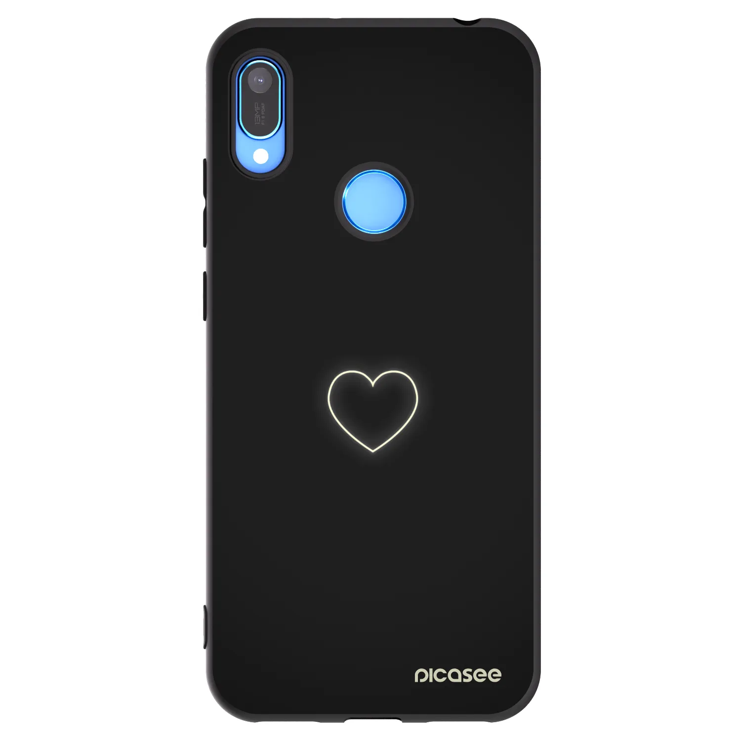 Picasee silikónový čierny obal pre Huawei Y6 2019 - Heart