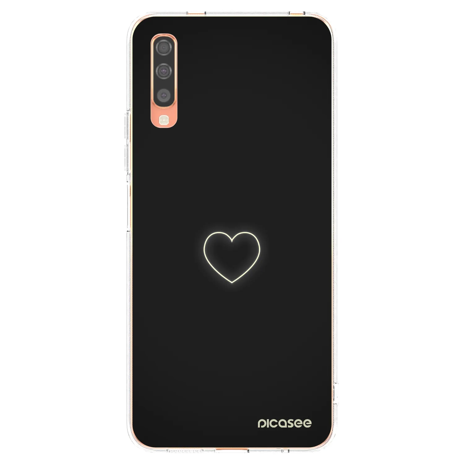 Picasee silikónový prehľadný obal pre Samsung Galaxy A70 A705F - Heart