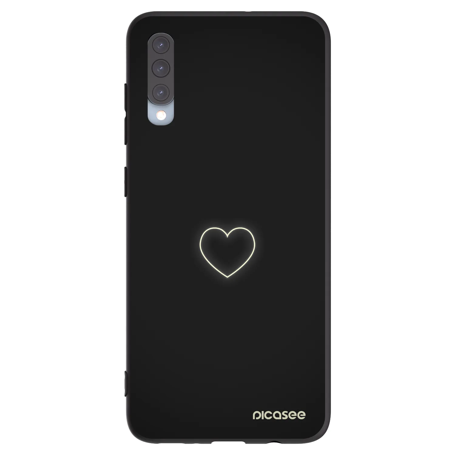 Picasee silikónový čierny obal pre Samsung Galaxy A70 A705F - Heart