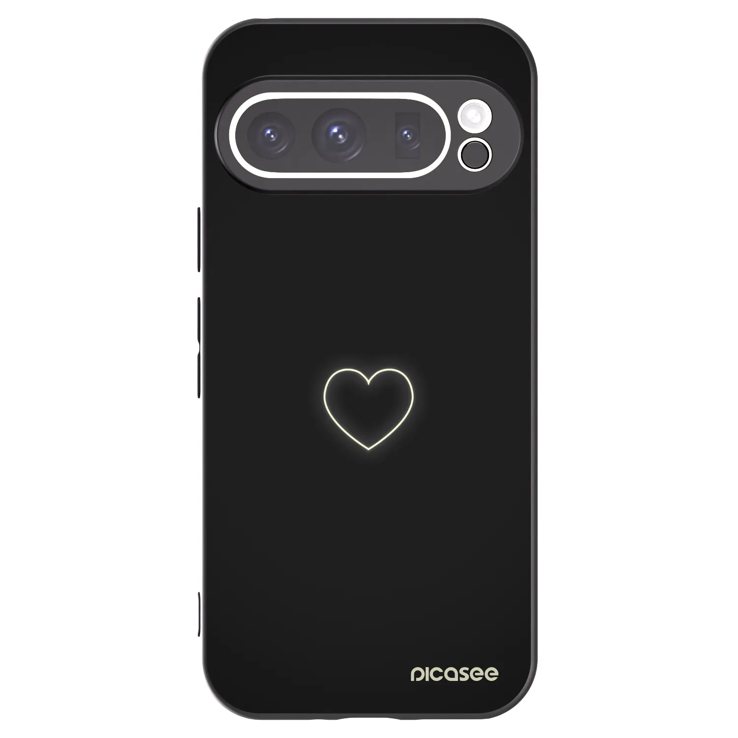 Silikónový čierny obal pre Google Pixel 9 Pro XL - Heart