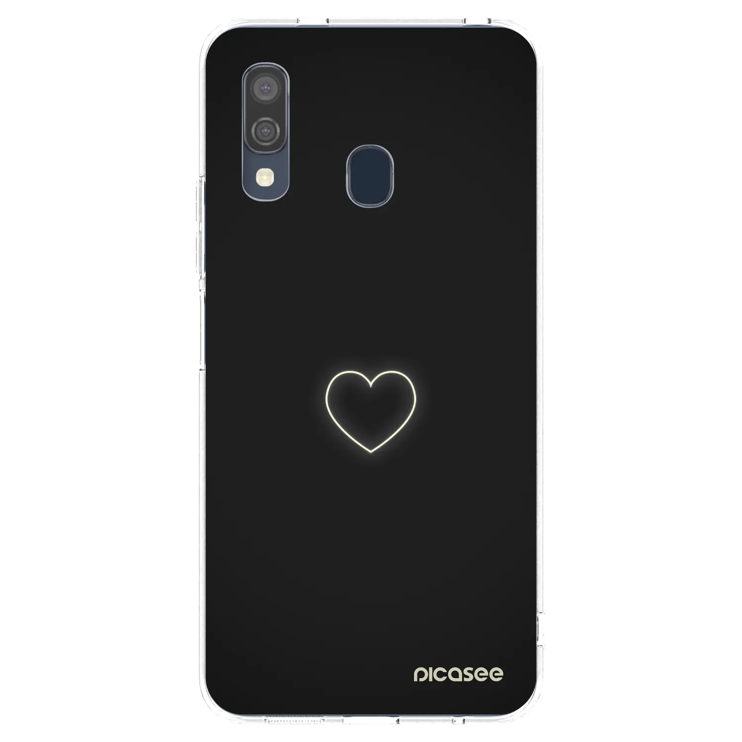 Picasee silikónový prehľadný obal pre Samsung Galaxy A40 A405F - Heart