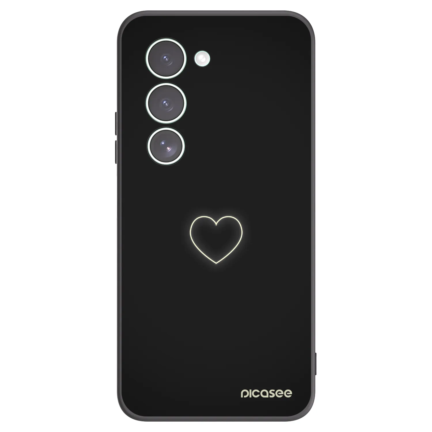 Silikónový čierny obal pre Xiaomi Redmi 15 5G - Heart