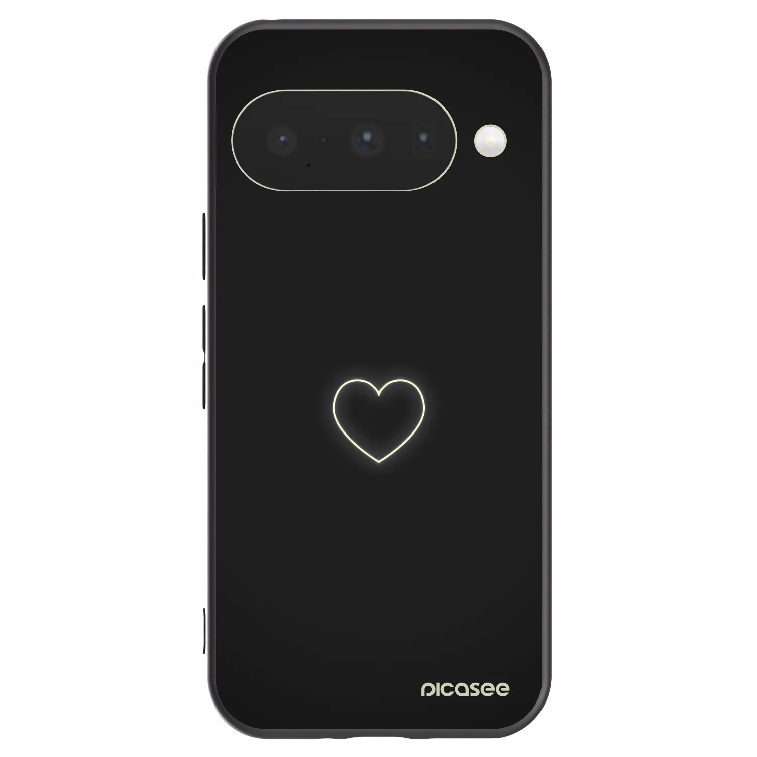Silikónový čierny obal pre Google Pixel 10 - Heart