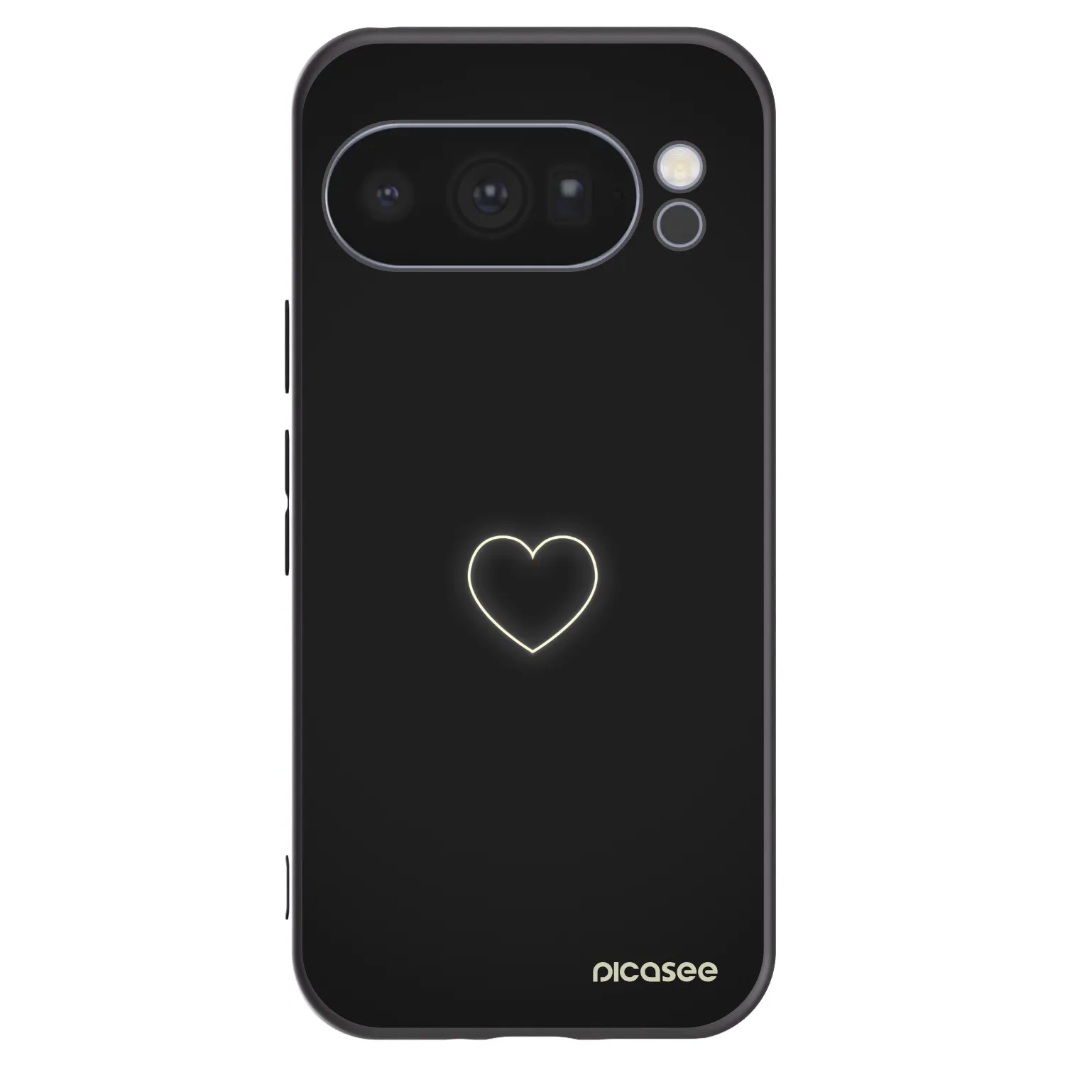 Silikónový čierny obal pre Google Pixel 10 Pro - Heart