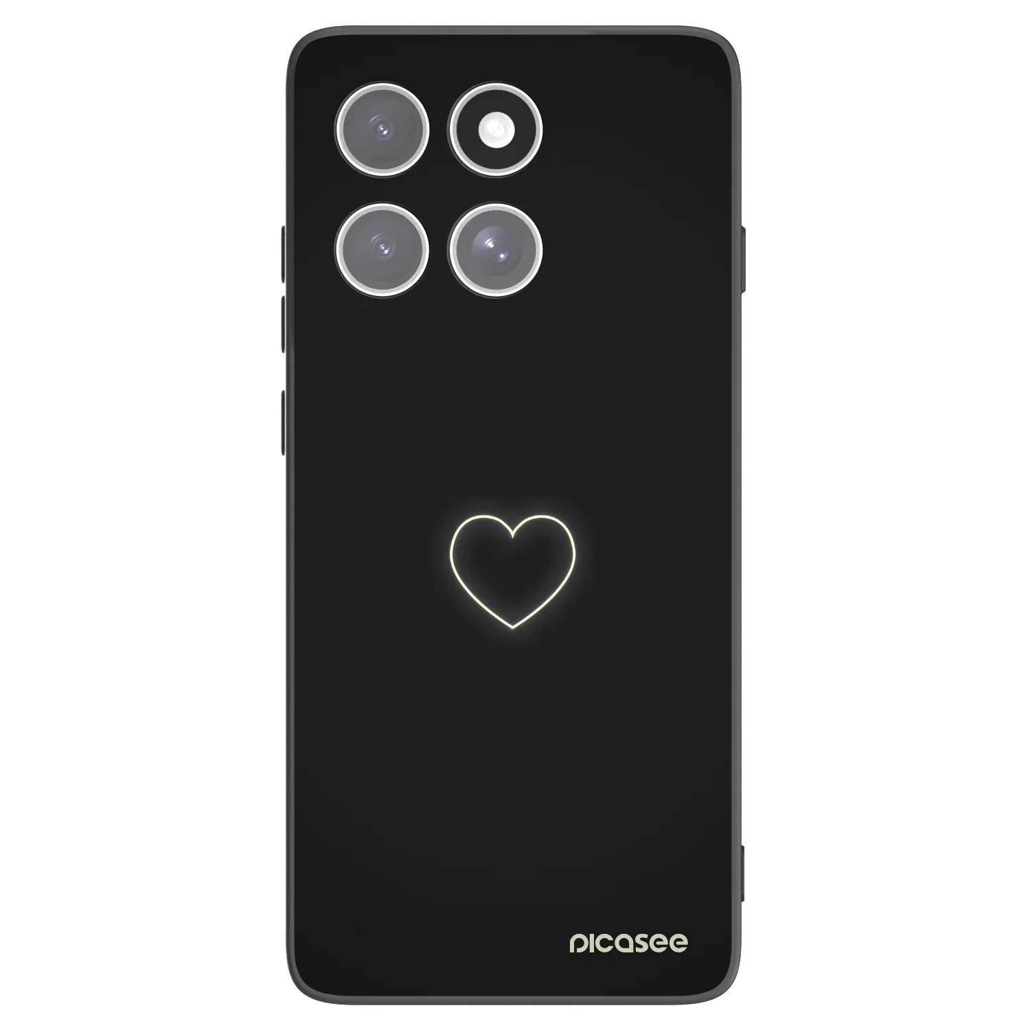 Silikónový čierny obal pre Motorola Edge 60 Fusion - Heart