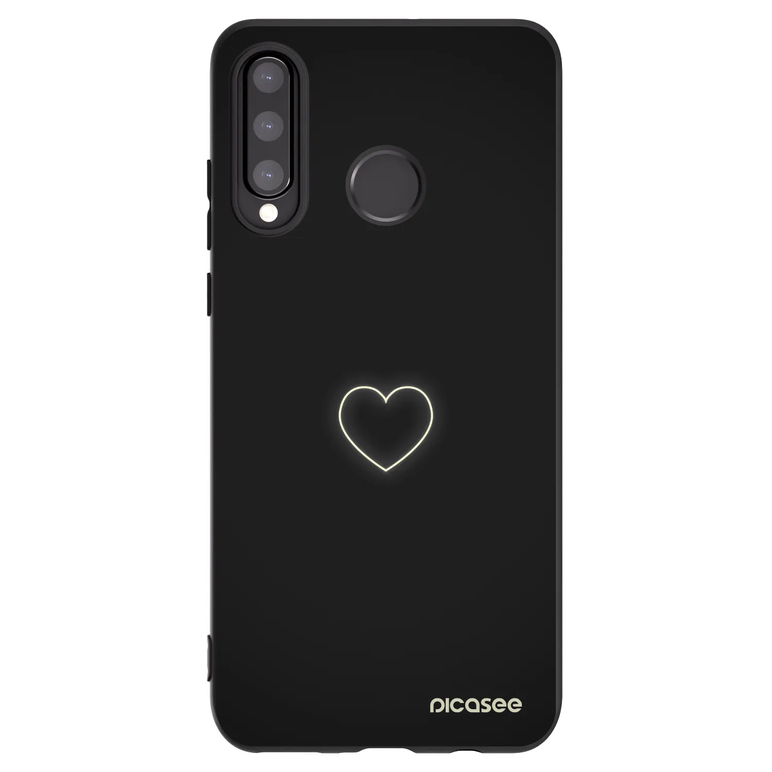 Picasee silikónový čierny obal pre Huawei P30 Lite - Heart