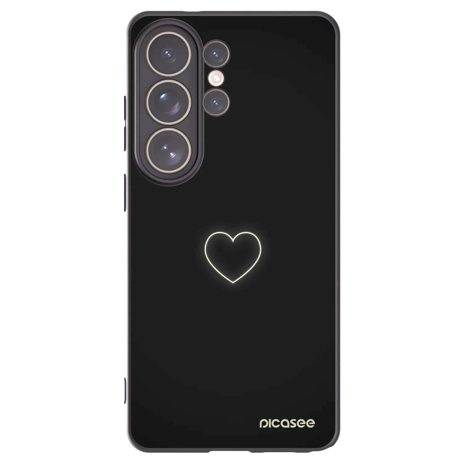 Picasee silikónový čierny obal pre Samsung Galaxy S26 Ultra - Heart