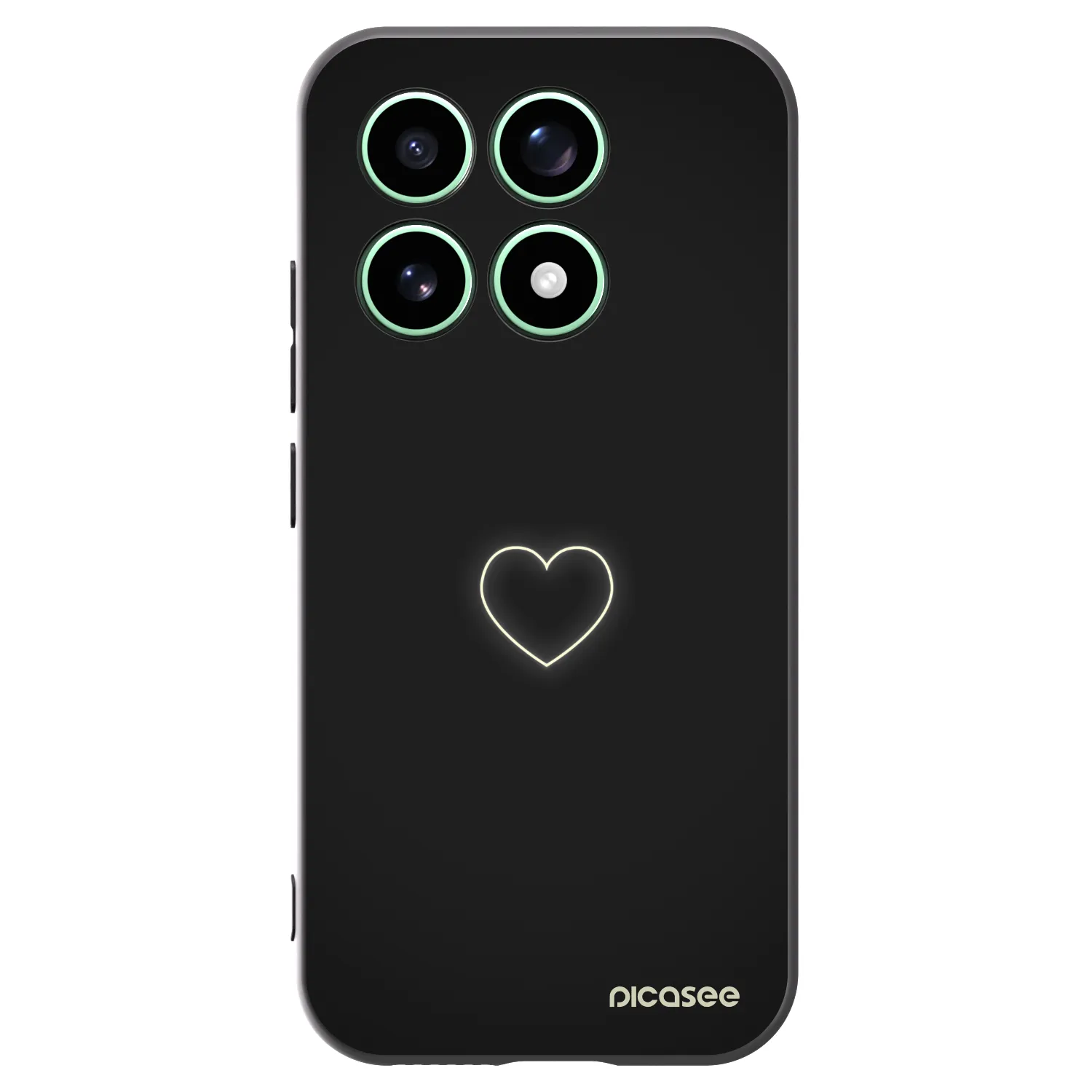 Silikónový čierny obal pre Xiaomi 17 - Heart
