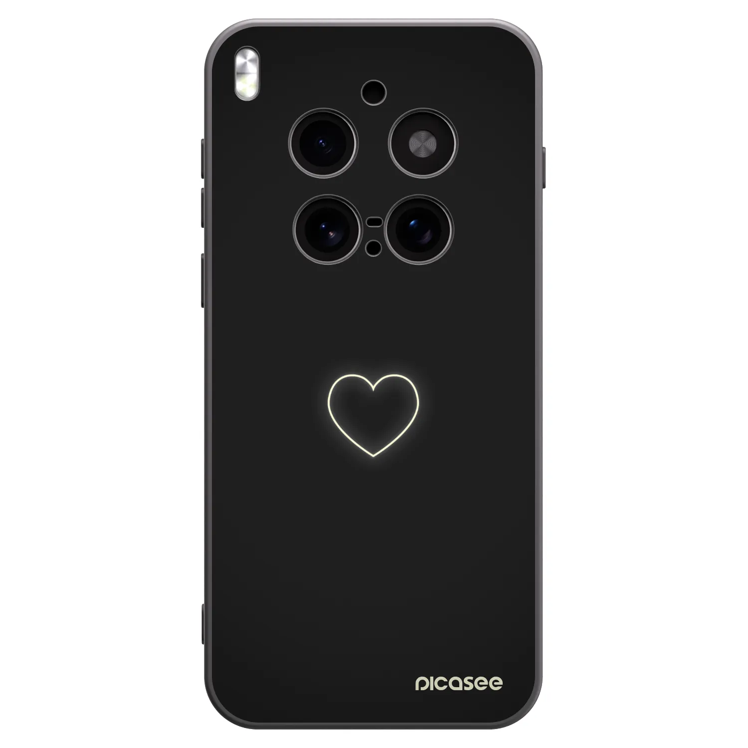 Picasee silikónový čierny obal pre Vivo X300 Pro - Heart