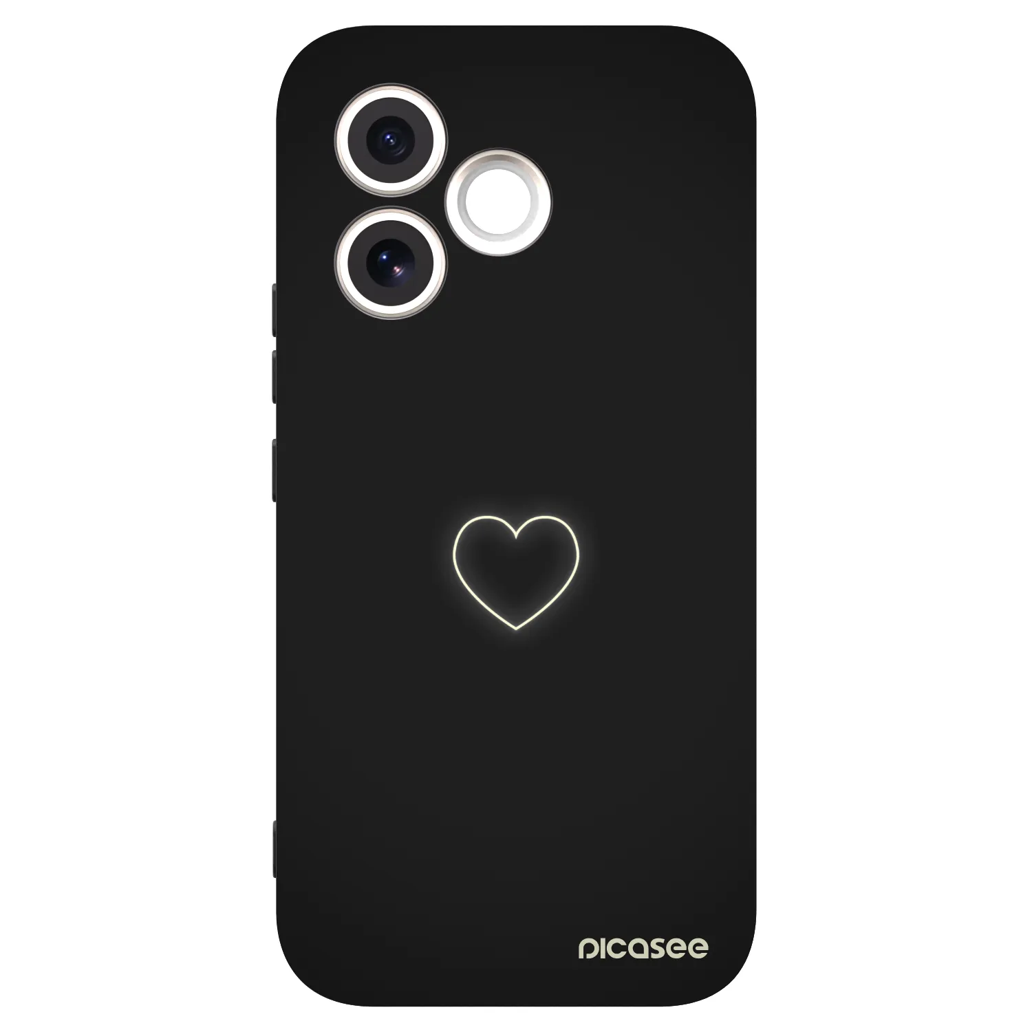 Picasee silikónový čierny obal pre Honor 600 Lite - Heart