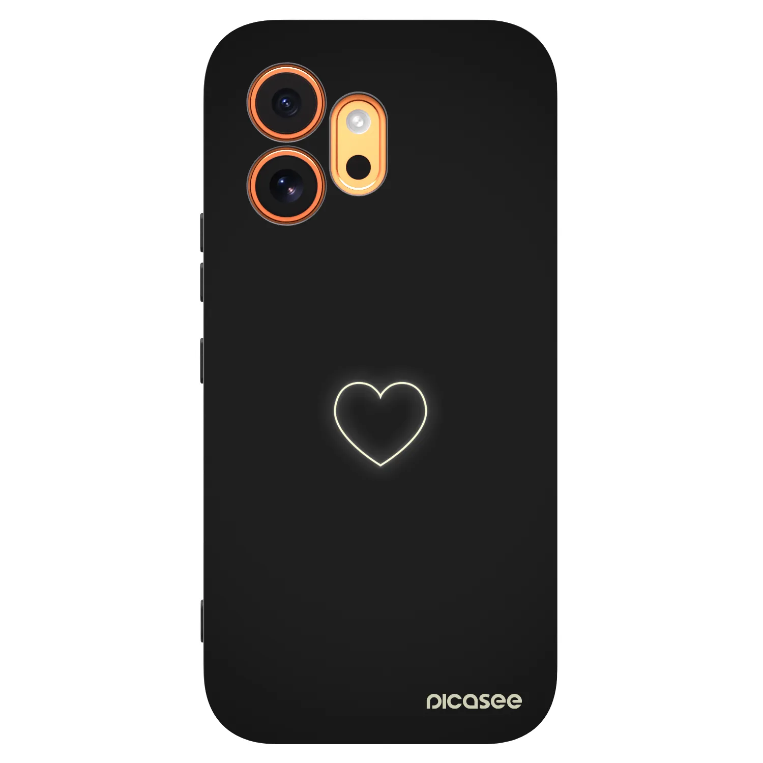 Picasee silikónový čierny obal pre Honor 600 - Heart